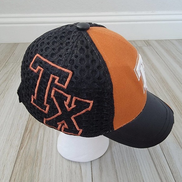 Lot of 2 Texas Longhorns Baseball Cap Hat NCAA Wool Polyester Orange Black - Picture 16 of 16